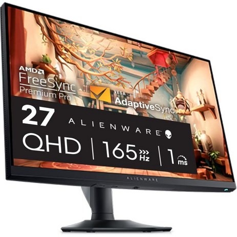 Alienware AW2725DF OLED 게이밍 모니터 26.7인치 Quantom Dot WQHD 2560x1440 360Hz 0.03Ms 디스플레이 AMD FreeSync, 27 Inches, 165 Hz_AW2724DM-추천-상품