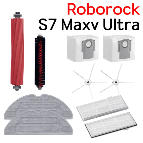 크리니스 로보락 S7 MaxV Ultra 호환 소모품 브러쉬 필터 걸레 풀세트, 1세트, roborock-추천-상품
