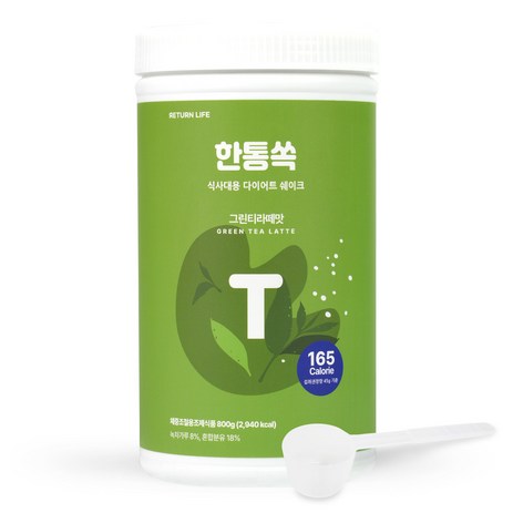 한통쏙 식사대용 다이어트 단백질 쉐이크 10가지맛 800g, 그린티라떼맛, 1개-추천-상품