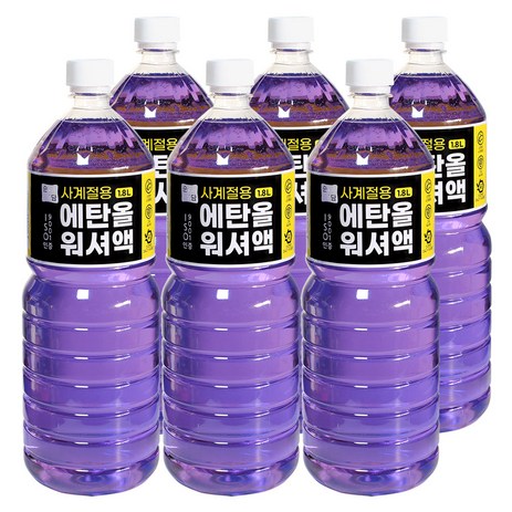 순담 에탄올 워셔액 사계절용 고급워셔액, 1.8L, 6개-추천-상품