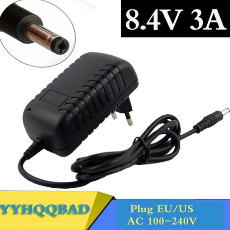 전원 어댑터 충전기 8.4v 3a 5.52.1mm ac dc 공급 장치 7.2v 7.4v 8.4v 18650 리튬 이온 리튬 포 배터리, 우리를, 1개-추천-상품