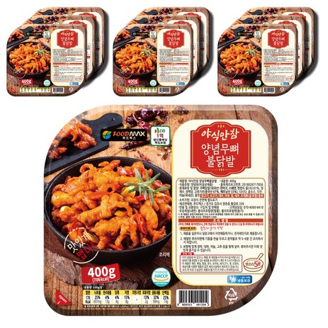 야식만참 양념무뼈불닭발 400g, 10개-추천-상품