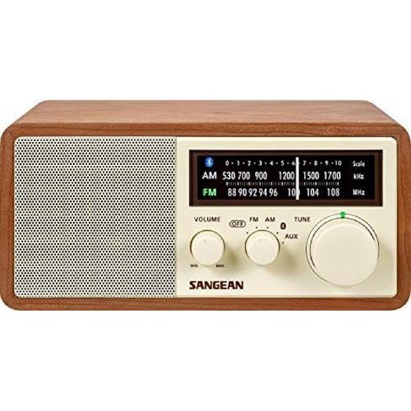 산진 라디오 WR-16SE AM/FM/Bluetooth/Aux-in/USB 전화 충전 45주년 스페셜 에디션 나무 캐비닛 (로즈 골드가 있는 다크 월넛), 호두, 캐비닛 라디오-추천-상품