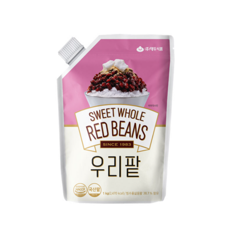 [화과방] 우리팥(파우치) 국산팥, 1kg, 2개-추천-상품