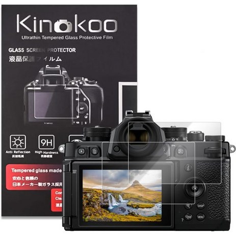 kinokoo Zf 스크린 프로텍터 Nikon ZfZ5Z6Z7 카메라용 0.25mm 9H 경도 Z5 Z6 Z7 강화 유리 필름 기포 없음스크래치 방지2팩, D7200/D7100+Top Screen Protect-추천-상품