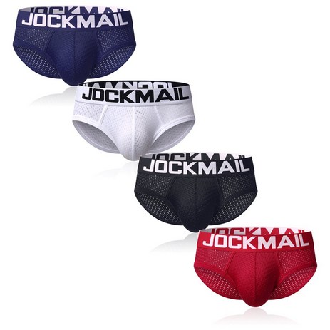 JOCKMAIL 망 속옷 팬티 메쉬 낮은 허리 편안한 부드러운 팬티 팬티 4팩-추천-상품