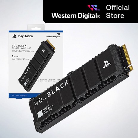 WD 공식인증 BLACK SN850P 히트씽크 NVMe SSD for PS5 Consoles 1TB 소니공식인증, SN850P/1테라-추천-상품