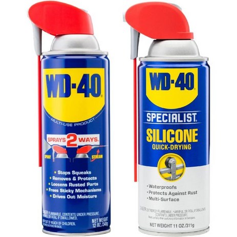 WD40 스마트 빨대 스프레이 포함 전문 실리콘 윤활유 2가지 방법 11 OZ, Twin Pack, Lubricant Combo-추천-상품