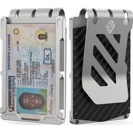 niubuy 294722 니우바이 미니멀리스트 남성 지갑 티타늄 머니클립 RFID 차단-추천-상품