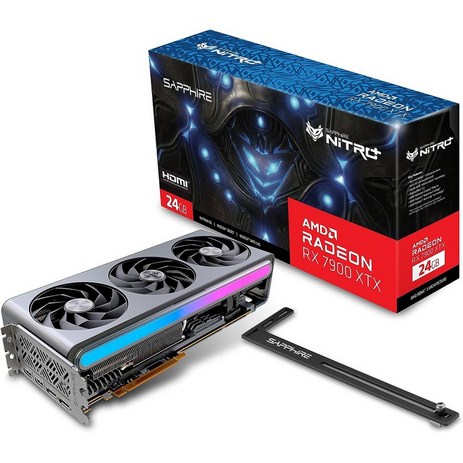 고사양 Sapphire 11322-01-40G Nitro AMD Radeon RX 7900 XTX Vapor-X 게이밍 그래픽 카드 24GB GDDR6 RDNA 3, 한개옵션0-추천-상품