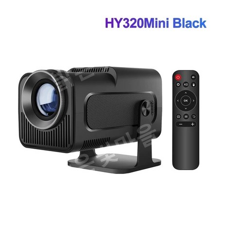 Magcubic HY320 미니 빔프로젝터 720P 안드로이드 11 4K 300ANSI Wifi6 BT5.0 캠핑용, 블랙-추천-상품