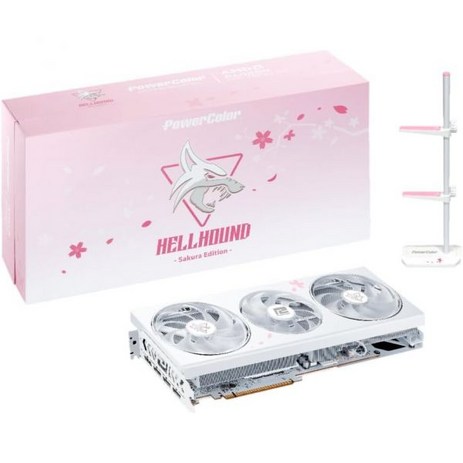 파워컬러 헬하운드 AMD 라데온 RX 7800 XT 16GB GDDR6 그래픽카드, 7800 XT Sakura Limited Edition-추천-상품