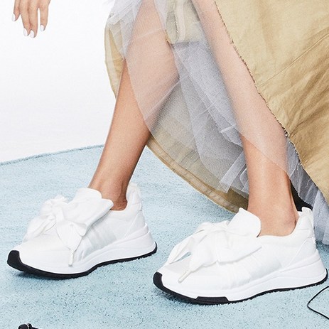 금빛써니 슈콤마보니 백화점 아웃렛 정품 2024 Ribbon slip-on sneakers(white black))-추천-상품