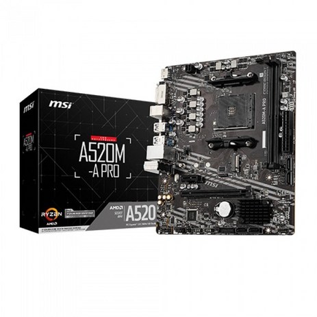 MSI A520M-A PRO AMD 메인보드 마더보드, 1개-추천-상품