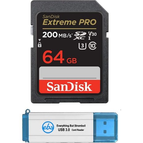 샌디스크 SD 메모리 카드 익스트림 Pro 64GB SDXC Card EOS M50 Mark II Ra 클래스 10 UHS1호환 SDSDXXU064GGN4 IN 스트롬볼리 3.-추천-상품