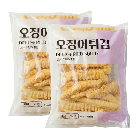 농우 오징어튀김 (냉동) 1kg X 2봉, 2개-추천-상품
