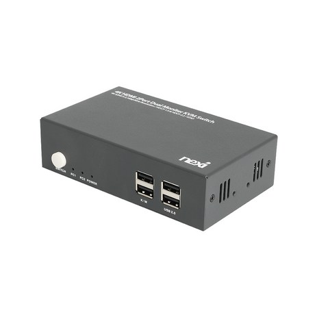 4K HDMI 2포트 듀얼모니터 KVM스위치 NX1185, NX-7402KVM-DUAL, 1개-추천-상품