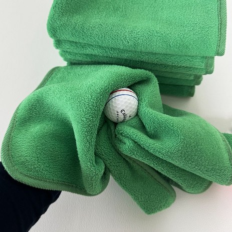 초록 캐디 극세사 양면 볼타올 수건 골프장 라운딩 근무용품, 10장-추천-상품