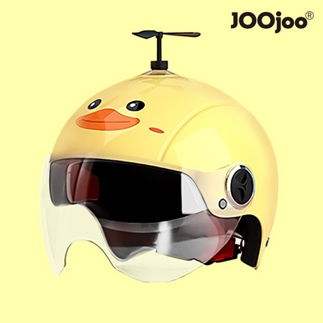 쥬주헬멧 귀여운 오토바이 킥보드 헬멧, 옐로우) 오리덕 (남성용)-추천-상품