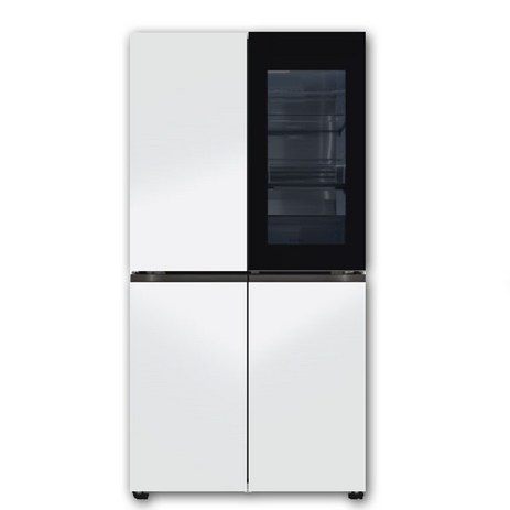 LG 디오스 오브제컬렉션 노크온 냉장고 (T873MWW312), 화이트+화이트-추천-상품