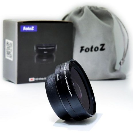 미국내수용 Fot온즈 40.5mm 0.75배 미니 광각 변환 렌즈Macro 포함 소니 ZV-1F ZV-E10 MarkA6400 A6700 액세서리 키트 렌즈 16-50mm PZ, Black-추천-상품