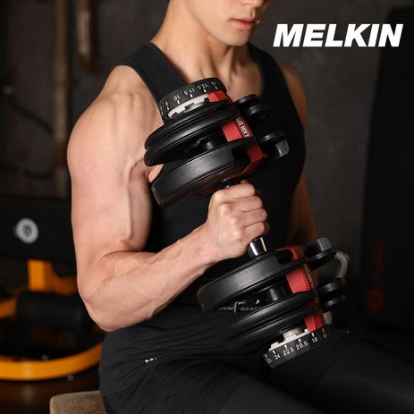 멜킨스포츠 15단계 무게조절 덤벨 24kg, 무게조절덤벨_24kg(1EA), 1개-추천-상품