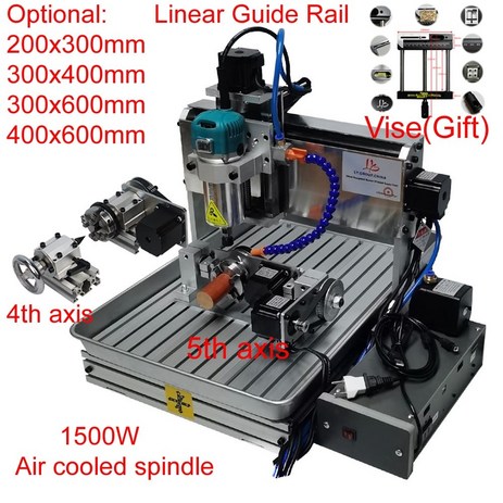 5-축-CNC-6040-목재-라우터-1500W-4-축-금속-밀링-알루미늄-조각-기계-4축-기계-200x300x100MM-220V-EU-플러그-1개-추천-상품