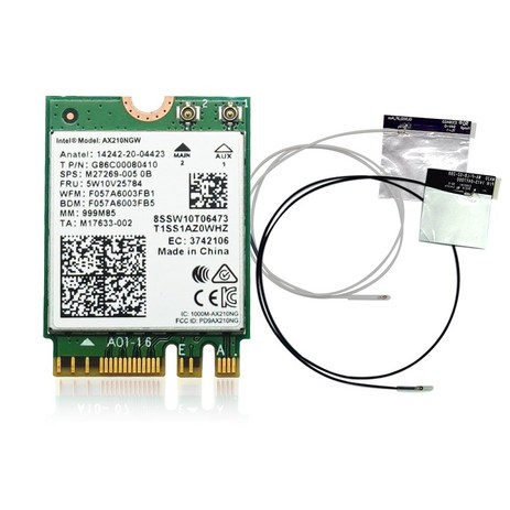 인텔 AX210NGW Wifi 6E 무선랜카드 (부착형안테나 + 케이블 포함)-추천-상품