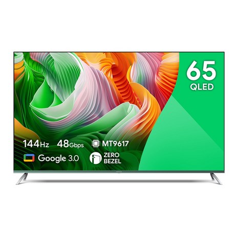 신제품 더함 65인치(165cm) 4K UHD QLED 크롬캐스트 구글 안드로이드 구글 스마트TV UA651QLED, 상하 브라켓 벽걸이설치-추천-상품