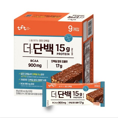 빙그레 더단백 크런치 초코, 40g, 18개-추천-상품