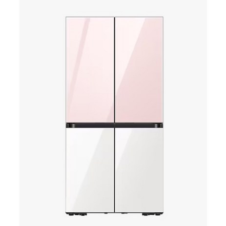 삼성 비스포크 4도어 냉장고 RF60C9012APPW 글램핑크+클램화이트 615L, 상단(글램핑크)         하단(글램화이트)-추천-상품