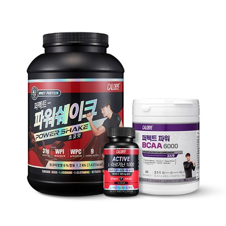 칼로바이 퍼펙트 파워쉐이크 김종국 헬스 단백질 프로틴 보충제 초코맛 2kg + bcaa 포도맛 + L아르기닌 2개월분, 1개-추천-상품