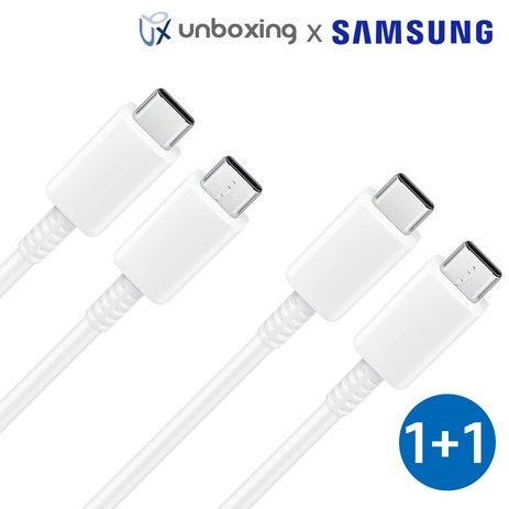 Unboxing-1+1-삼성전용-C-to-C-초고속-충전-케이블-정품-호환-[1+1]삼성-전용-C-to-C-케이블(화이트)-추천-상품