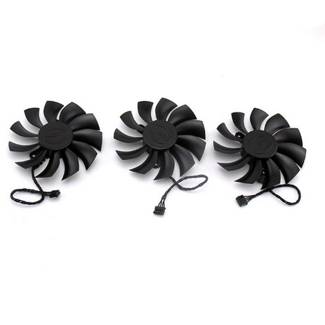 86mm 그래픽카드 쿨링VGA팬 PLA09215B12H 4Pin 12V 0.55A 쿨러팬, 3 PC.-추천-상품