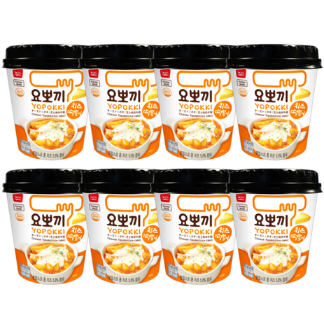 요뽀기 치즈 떡볶이 용기, 120g, 8개-추천-상품