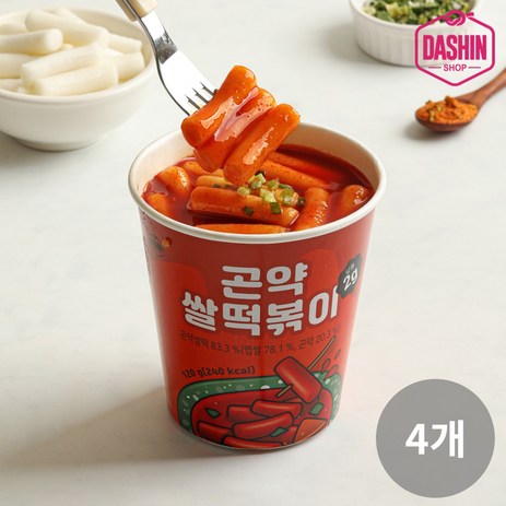 [다신샵] 저당식단 곤약쌀떡볶이, 120g, 4개-추천-상품