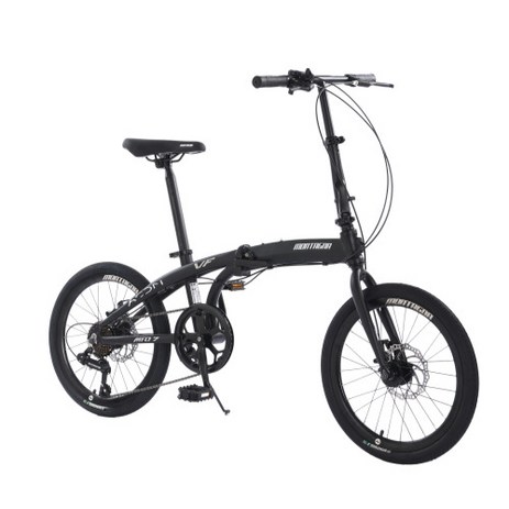 몬타그나 MFD07 경량 접이식 자전거 미니벨로 미니 바이크 폴딩 완전조립, 매트블랙, 100%완조립, 153cm-추천-상품