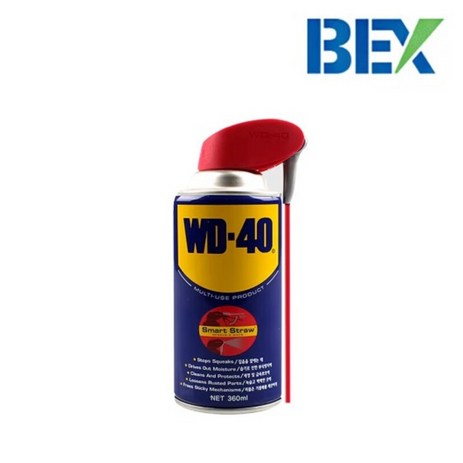 BEX WD-40 SS 스마트 스트로우 타입 360ML 녹방지 윤활 방청제 습기제거 기계윤활 잡음제거 기름때제거 녹제거 금속보호 벡스, 5개-추천-상품