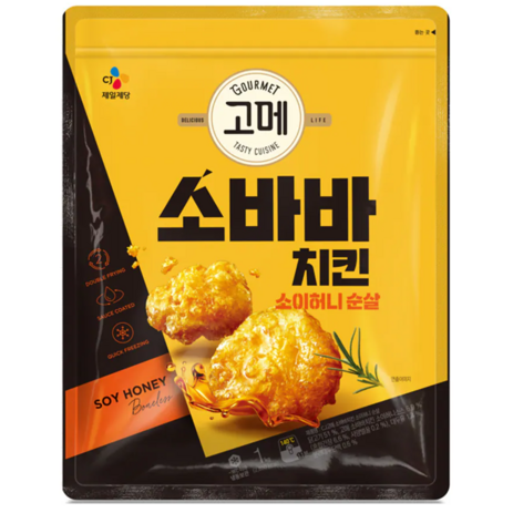 CJ 고메 소바바 치킨 소이허니 순살 1kg, 1개-추천-상품