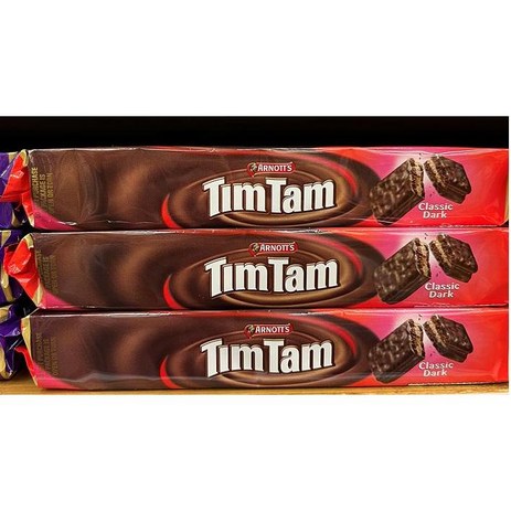 Tim Tam Classic Dark Chocolate Cookies 팀탐 클래식 다크 초콜릿 쿠키 7 oz 198g 2팩, 2개-추천-상품