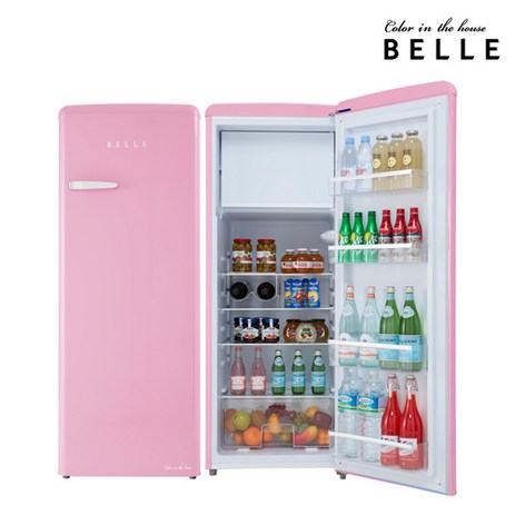 BELLE-레트로-글라스-일반형냉장고-방문설치-핑크-RS24APK-추천-상품