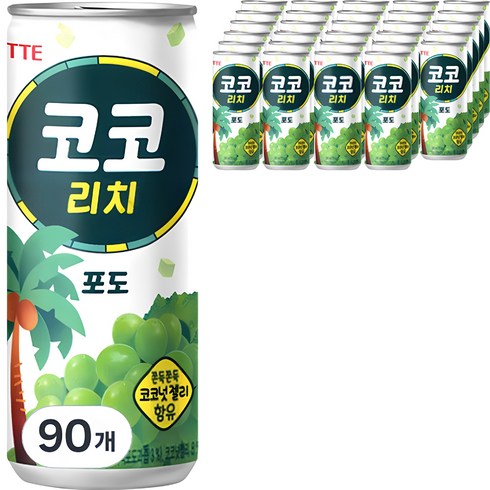 코코랑 - 롯데 코코 리치 포도, 240ml, 90개