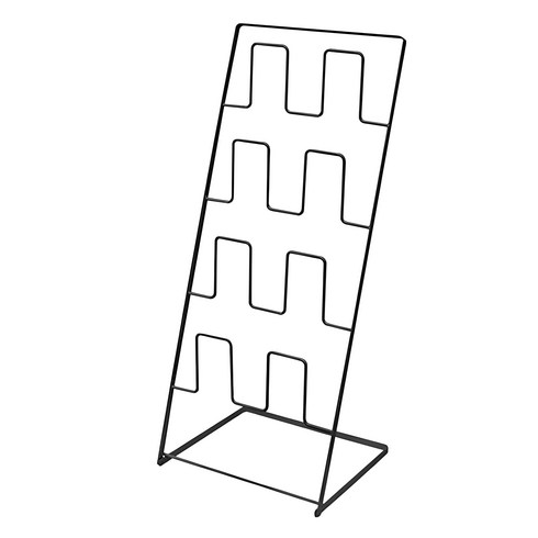 슬리퍼거치대 - 네이쳐리빙 스틸 접이식 실내화 걸이대 4단, 블랙, 1개