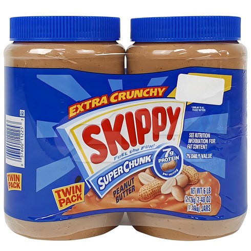 skippy - 스키피 수퍼 청크 피넛 버터, 2.72kg, 1세트