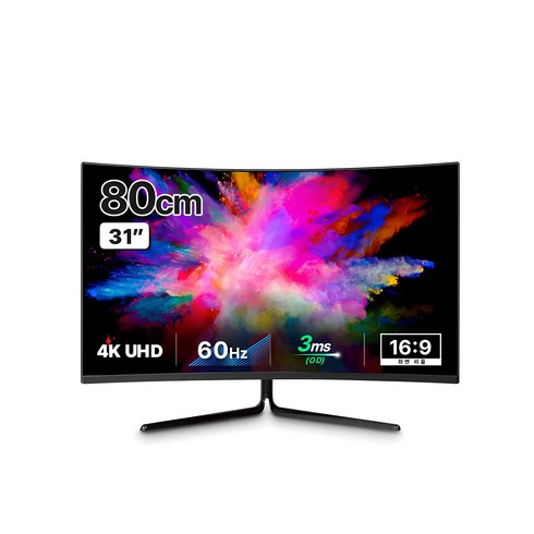 4k게이밍모니터 - 한성컴퓨터 4K UHD 1500R 커브드 모니터, 80cm, TFX32U06V(무결점)