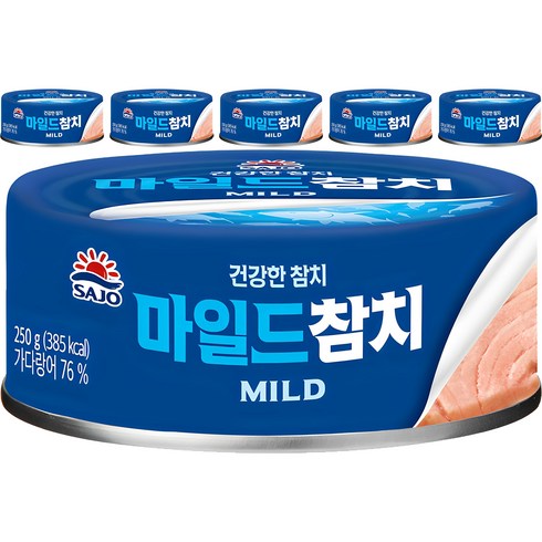 참치200g - 사조 마일드 참치, 250g, 6개