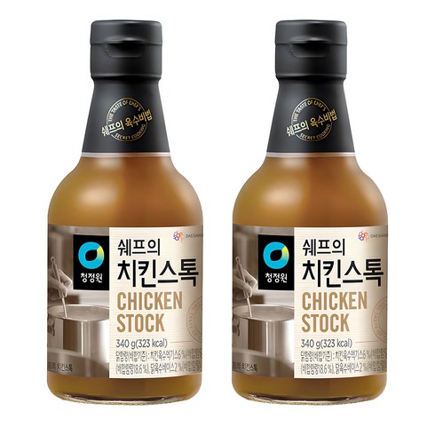 청정원치킨스톡 - 청정원 쉐프의 치킨스톡, 340g, 2개