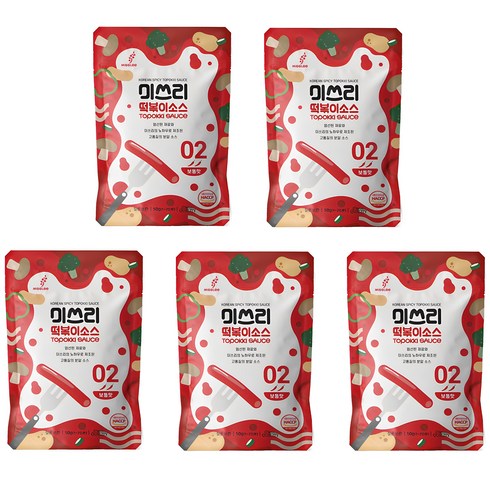 떡볶이 만드는법 - 미쓰리 떡볶이소스 02 보통맛, 50g, 5개