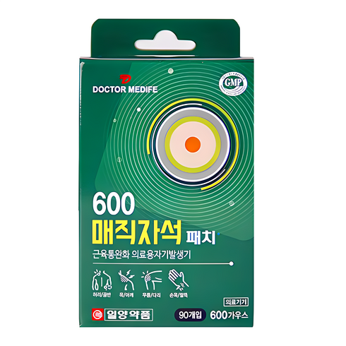 자석파스 - 일양약품 근육통 600 매직 자석패치, 1개, 90개입