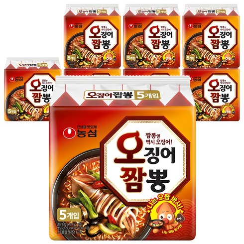 맛짬뽕 - 농심 오징어짬뽕 124g, 40개